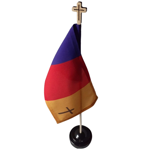 TRINITY _ Old Rugged Cross 4x6 inch stick flag