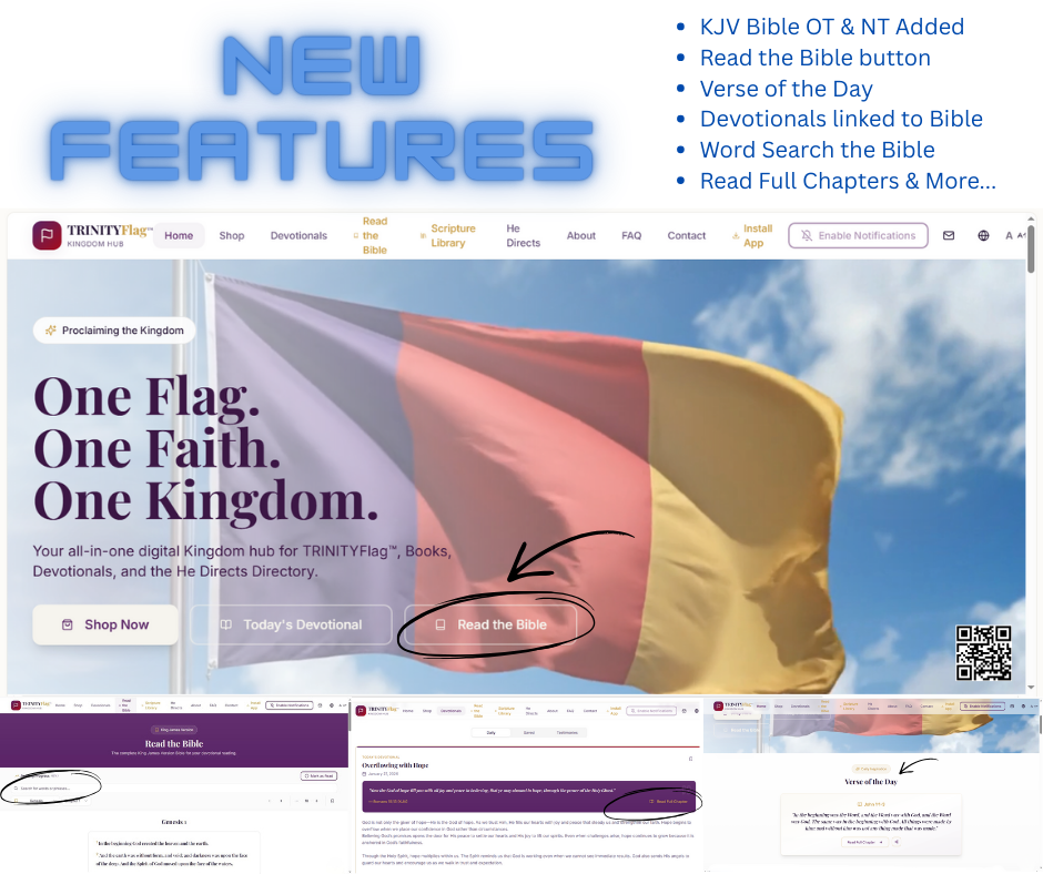 NEW FEATURES ALERT — TRINITYFlag™ Kingdom Hub App!