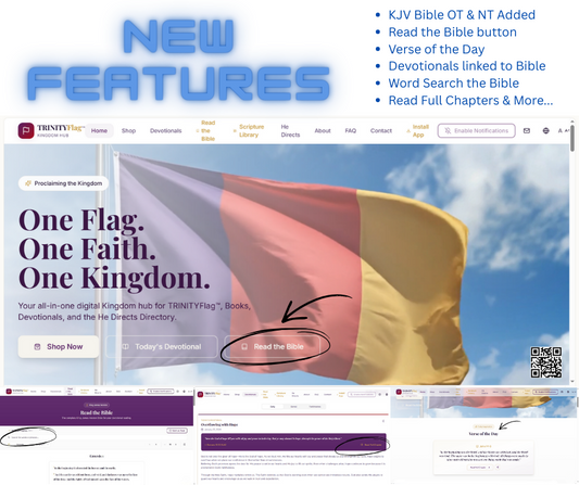 NEW FEATURES ALERT — TRINITYFlag™ Kingdom Hub App!