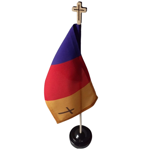 TRINITYFlag _ Old Rugged Cross 4x6 inch stick flag